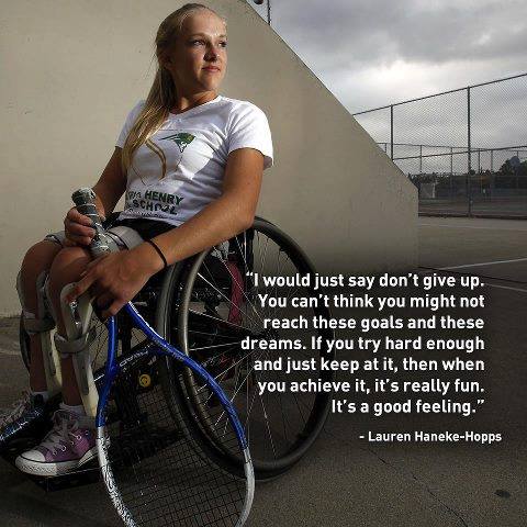 San Diego Native, Alabama Women's Wheelchair Tennis Athlete